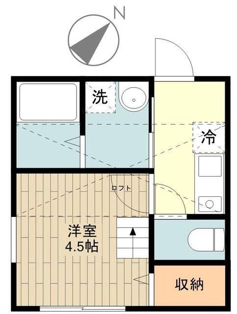 シティハイツ宮前(1K/1階)の間取り写真
