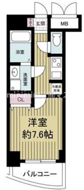 エスレジデンス本町マークス(1K/8階)の間取り写真