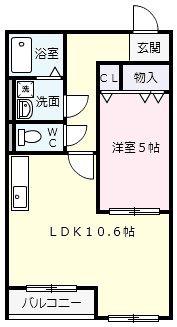 ベルコート(1LDK/3階)の間取り写真