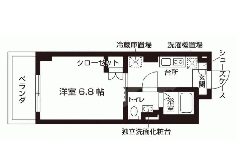 ショルテッツァ京成(1K/1階)の間取り写真