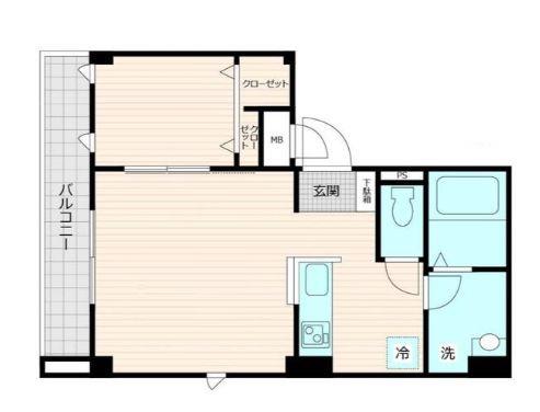 A LA MAISON LUANA(1LDK/4階)の間取り写真