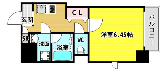 LUCE KUJONISHI(1K/8階)の間取り写真