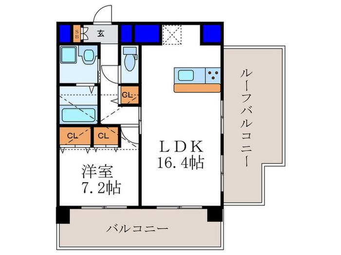 フォース三条(1LDK/6階)の間取り写真