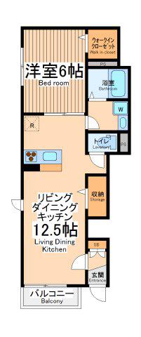 マツイハウス(1LDK/1階)の間取り写真