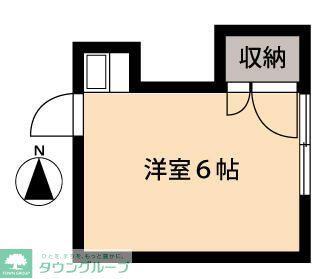 竹林コテージ第五迎賓ゲスト館(ワンルーム/2階)の間取り写真