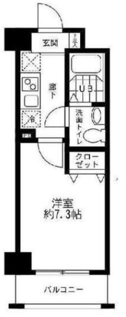 クレシアアイ(1K/2階)の間取り写真