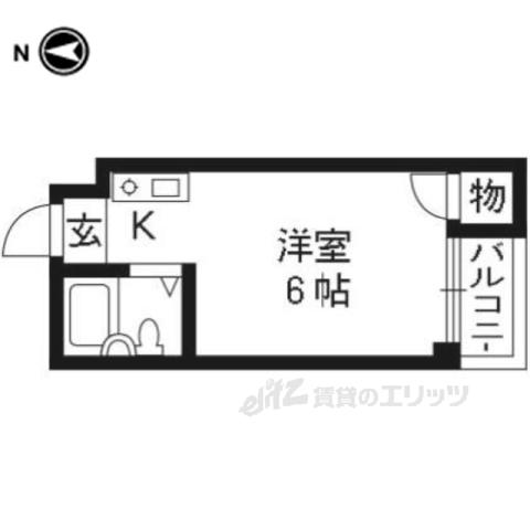 メゾン波北(1K/3階)の間取り写真