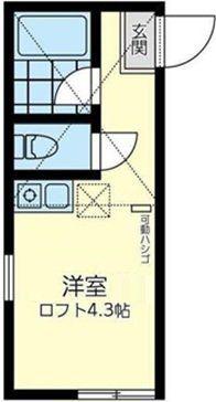 南加瀬アーノルドの杜(ワンルーム/1階)の間取り写真