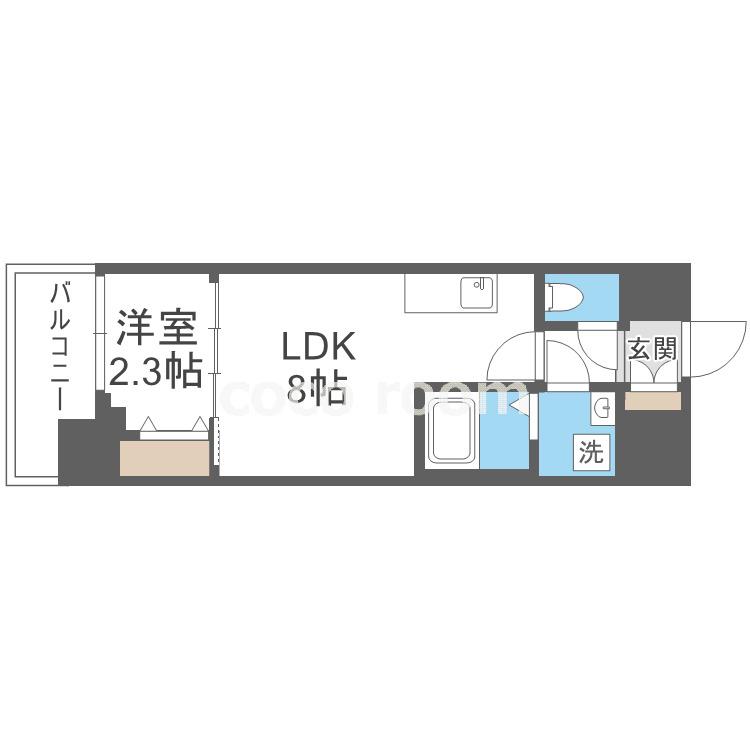 セレニテ日本橋ミラク(1LDK/13階)の間取り写真