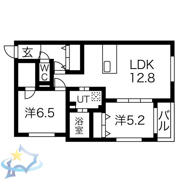 COMSAP 24 GRAND STAGE(2LDK/5階)の間取り写真