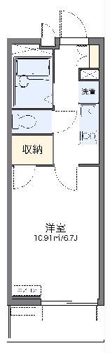 レオパレスアズール新都心(1K/3階)の間取り写真