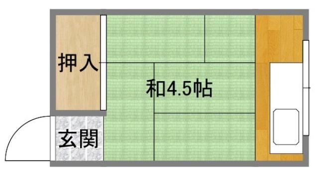 はるみ荘(ワンルーム/1階)の間取り写真
