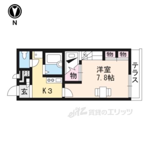 レオパレスベルハイム笠山(1K/1階)の間取り写真