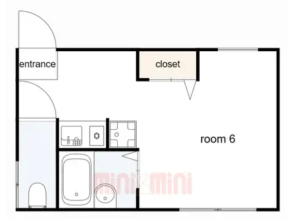 グレースマンション(ワンルーム/1階)の間取り写真