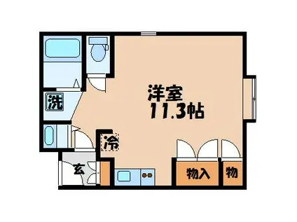 アクティ・イン大橋(ワンルーム/3階)の間取り写真