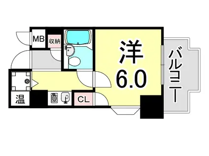 EPTA神戸祇園(1K/6階)の間取り写真