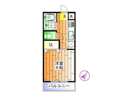 ベーラ・ドーモ・アキラ(1K/1階)の間取り写真