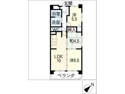 ウエストン高雄(3LDK/4階)の間取り写真