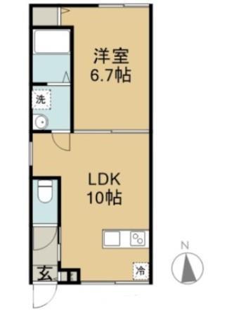 UNO PALLAZO(1LDK/3階)の間取り写真