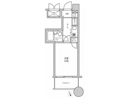 ダイアパレスグランドール4番街大手町(1K/10階)の間取り写真
