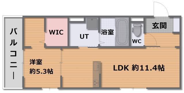 アイル京都山科(1LDK/3階)の間取り写真