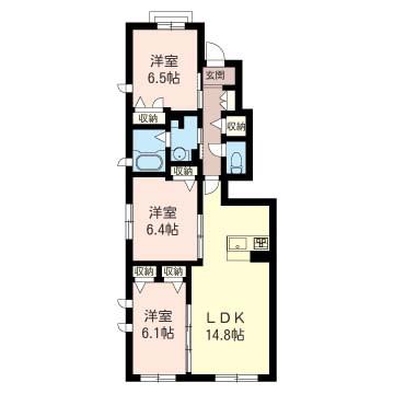 マニーフィコIV(3LDK/1階)の間取り写真