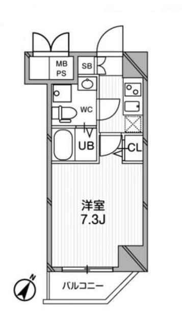エグゼ新大阪南(1K/2階)の間取り写真
