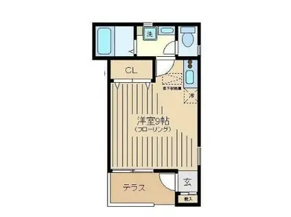 TIMS GARDEN(ワンルーム/1階)の間取り写真