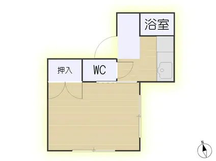 泊コーポ(1K/1階)の間取り写真