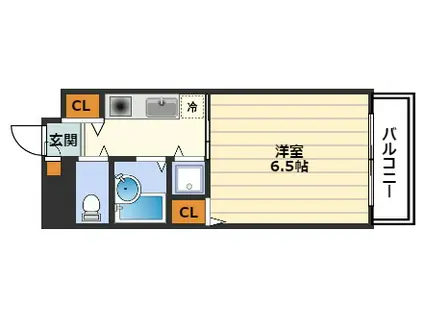 エトワール北梅田(1K/5階)の間取り写真