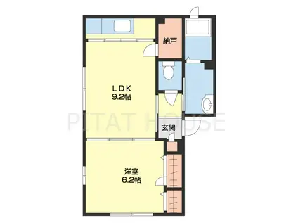 シャーメゾン黒江(1LDK/1階)の間取り写真