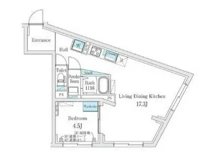 FIKA代々木上原 フィーカ代々木上原(1LDK/5階)の間取り写真
