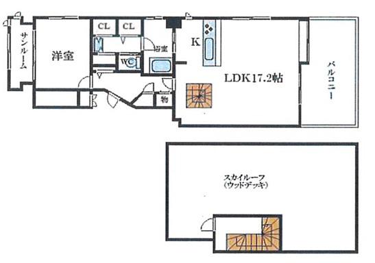 ワコーレ三宮ランドマークシティ(1LDK/11階)の間取り写真
