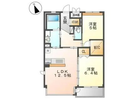 アリビオ(2LDK/2階)の間取り写真