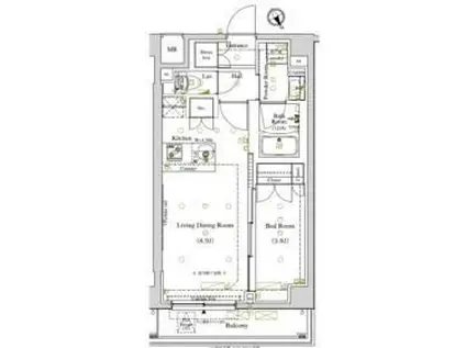 アークマーク東大井(1LDK/3階)の間取り写真