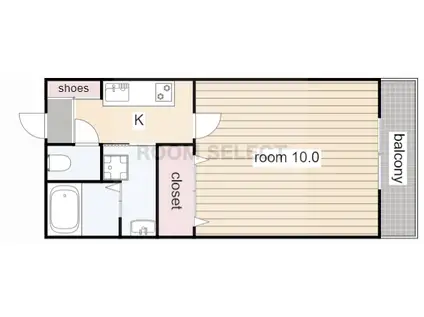 マ・メゾン乾出(1K/3階)の間取り写真