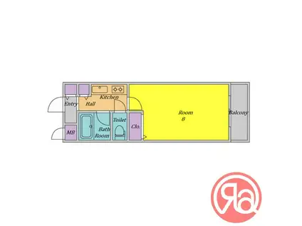 ステップコート(1K/2階)の間取り写真