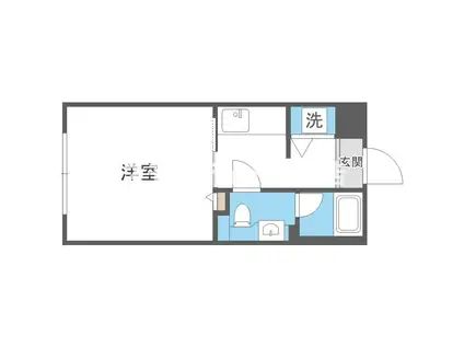 パラドール北加賀屋(1K/1階)の間取り写真