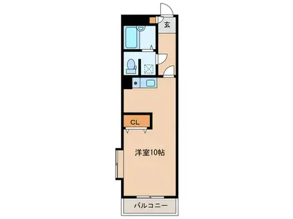 フォンスオストレア住吉(ワンルーム/3階)の間取り写真