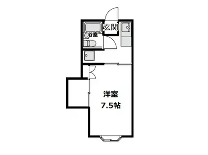 ホワイトプラザ(1K/2階)の間取り写真