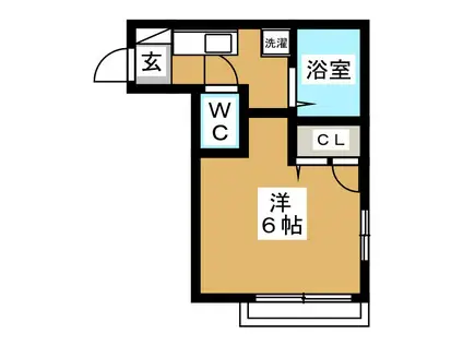 OKハイム弐番館(1K/2階)の間取り写真