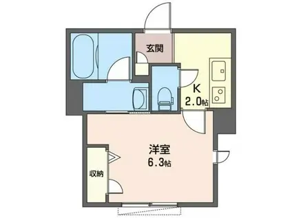 BLANC PEARL南長崎(1K/1階)の間取り写真