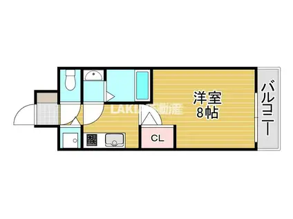 カーサレグラス城東セントラル(1K/5階)の間取り写真