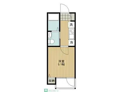 フェリス東武練馬(1K/3階)の間取り写真