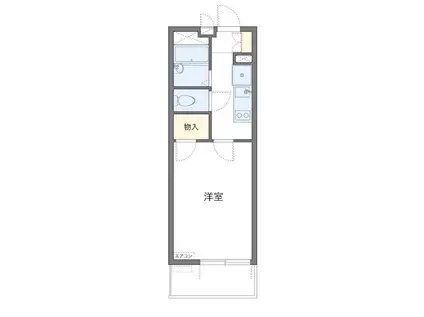 リバティハイム(1K/4階)の間取り写真