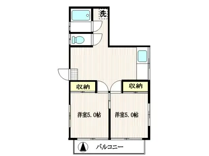 メゾンドサチ(2K/2階)の間取り写真