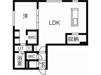 RーFINO札幌桑園(1LDK/3階)の間取り写真