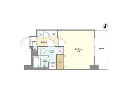 アルファコート蕨7(1K/3階)の間取り写真