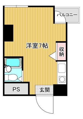 シティーロイヤルJR奈良(ワンルーム/4階)の間取り写真