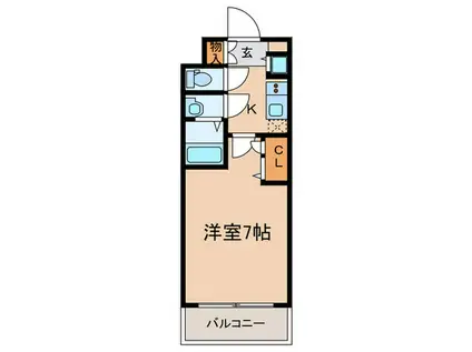 エスリード京都梅小路アヴェニテ(1K/7階)の間取り写真